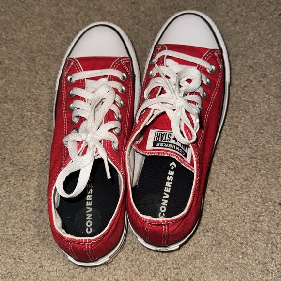 Converse Red Canvas Sneakers - Picture 5 of 6